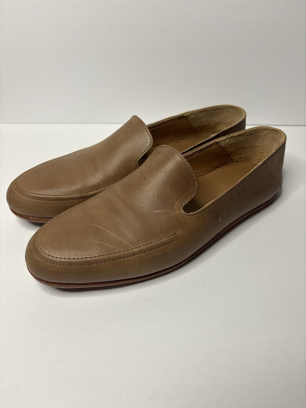 Adelante The Tomás Men’s Leather Slip-On Loafers Caramel Sz 11D